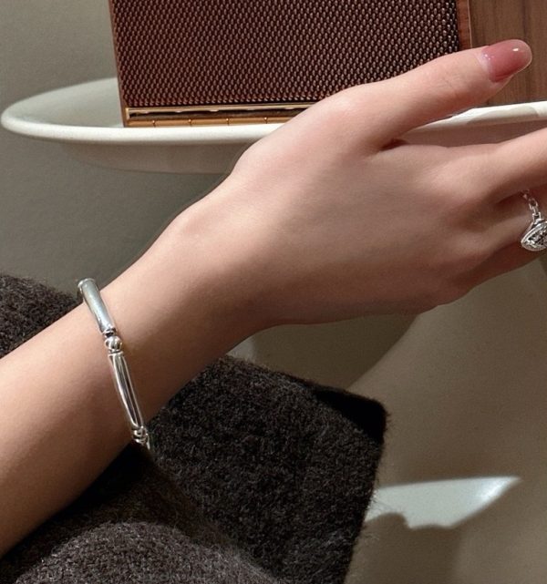 Wholesale 925 Sterling Silver Hollow Pipe Bracelet - Image 6