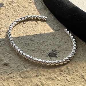 Wholesale 925 Sterling Silver Twist Bangle