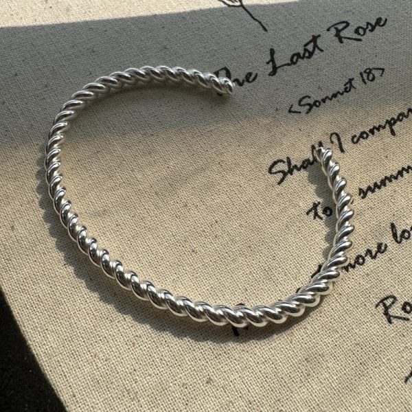 Wholesale 925 Sterling Silver Twist Bangle - Image 2