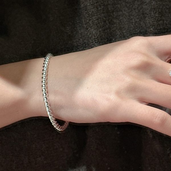 Wholesale 925 Sterling Silver Twist Bangle - Image 4