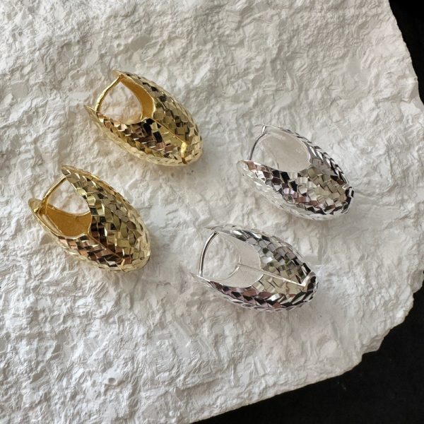 Wholesale 925 Sterling Silver Broken Ice Sparkling Earrings