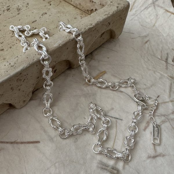 Wholesale 925 Sterling Silver Chunky Knot Necklace - Image 2