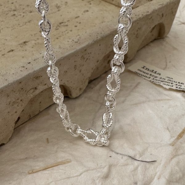 Wholesale 925 Sterling Silver Chunky Knot Necklace - Image 3