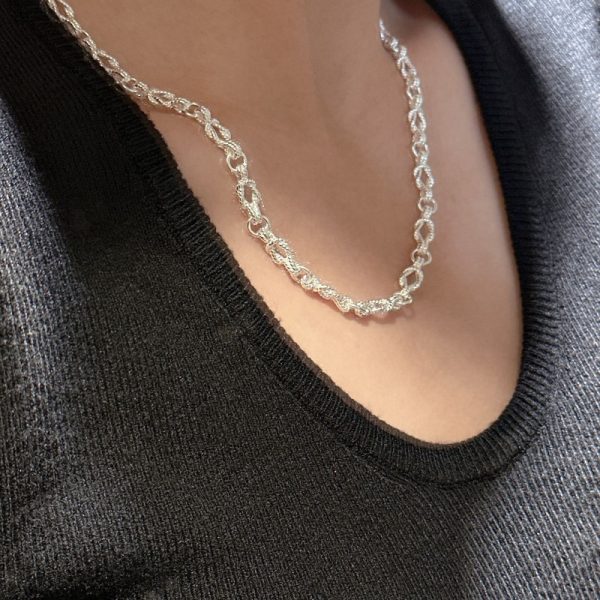 Wholesale 925 Sterling Silver Chunky Knot Necklace - Image 4