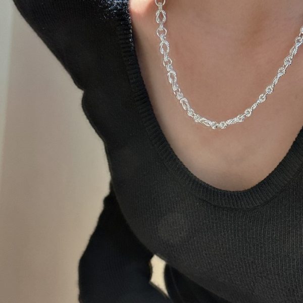 Wholesale 925 Sterling Silver Chunky Knot Necklace - Image 5