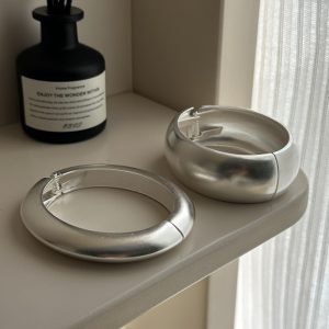 Wholesale 925 Sterling Silver Frosted Chunky Bold Bangle