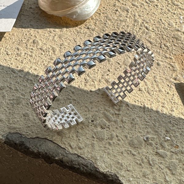 Wholesale 925 Sterling Silver Wide Band Bangle