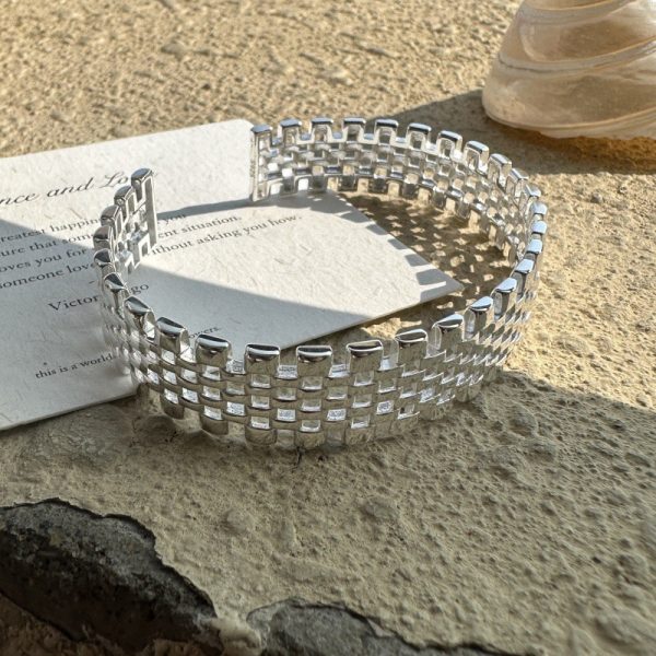 Wholesale 925 Sterling Silver Wide Band Bangle - Image 3