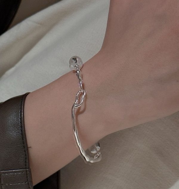 Wholesale 925 Sterling Silver Rock Crystal Quartz Spliced Bracelet - Image 6