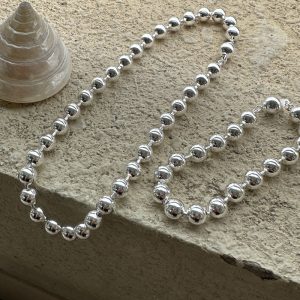 Wholesale 925 Sterling Silver Chunky Bead Necklace & Bracelet