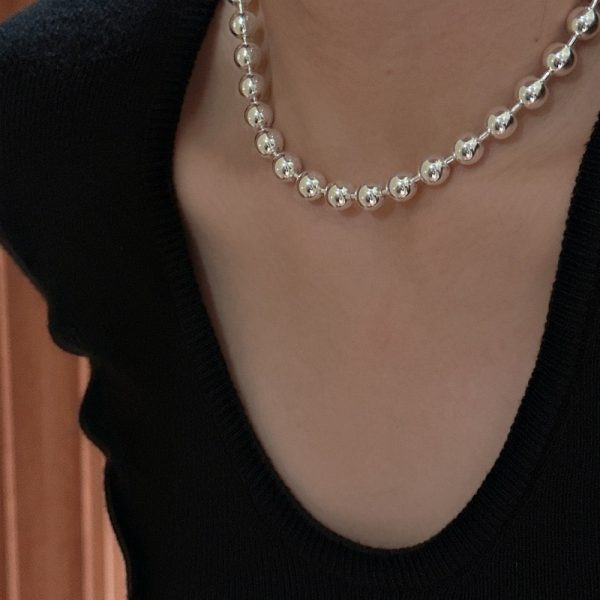 Wholesale 925 Sterling Silver Chunky Bead Necklace & Bracelet - Image 7
