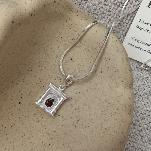 Wholesale 925 Sterling Silver Square Zircon Snake Necklace - Image 2
