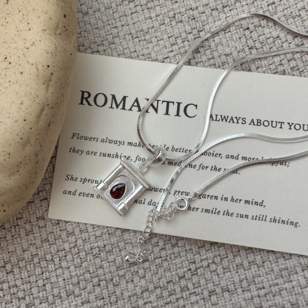 Wholesale 925 Sterling Silver Square Zircon Snake Necklace - Image 3
