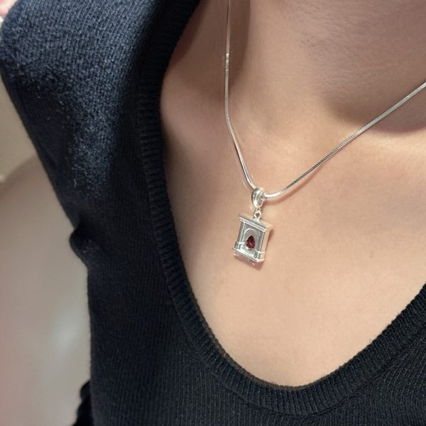 Wholesale 925 Sterling Silver Square Zircon Snake Necklace - Image 4