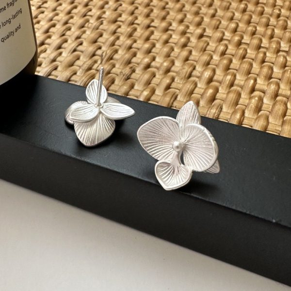 Wholesale 925 Sterling Silver Floral Stud Earrings - Image 2