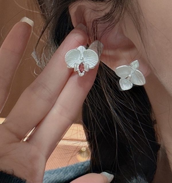 Wholesale 925 Sterling Silver Floral Stud Earrings - Image 5
