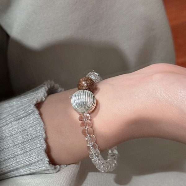 Wholesale 925 Sterling Silver Rock Crystal Quartz Bead Bracelet - Image 4