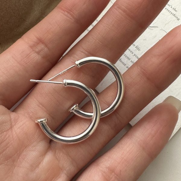 Wholesale 925 Sterling Silver Hoop Earrings - Image 2