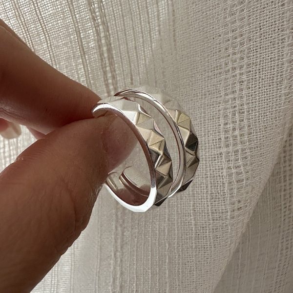 Wholesale 925 Sterling Silver Diamond Hoop Earrings