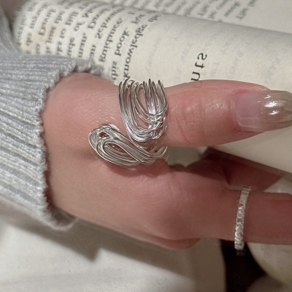 Wholesale 925 Sterling Silver Multilayer Wound Ring - Image 5