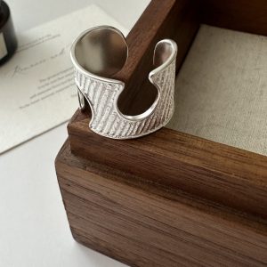 Wholesale 925 Sterling Silver Wide Irregular Ring