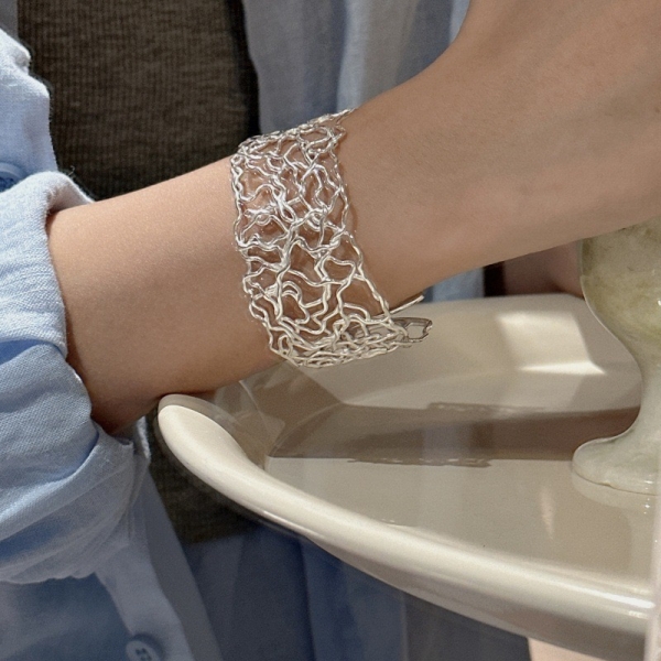Wholesale 925 Sterling Silver Bold Hollow Bangle - Image 6