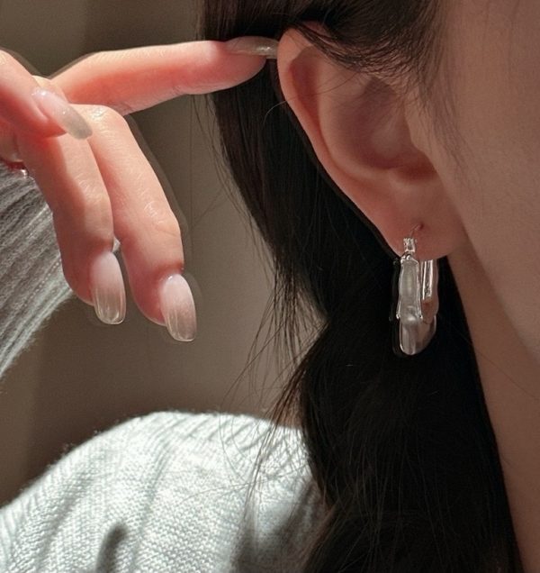 Wholesale 925 Sterling Silver Transparent Resin Earrings - Image 6