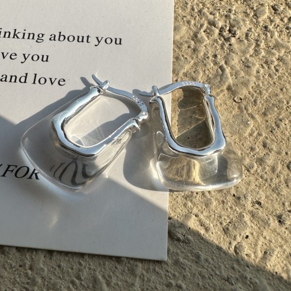 Wholesale 925 Sterling Silver Transparent Resin Earrings - Image 3