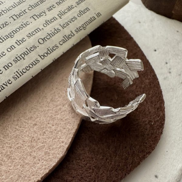 Wholesale 925 Sterling Silver Matte Irregular Ring - Image 3