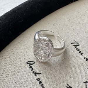 Wholesale 925 Sterling Silver Zircon Daisy Ring