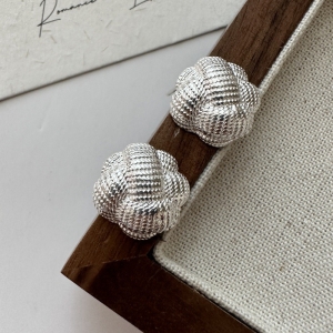 Wholesale 925 Sterling Silver Irregularly Textured Stud Earrings