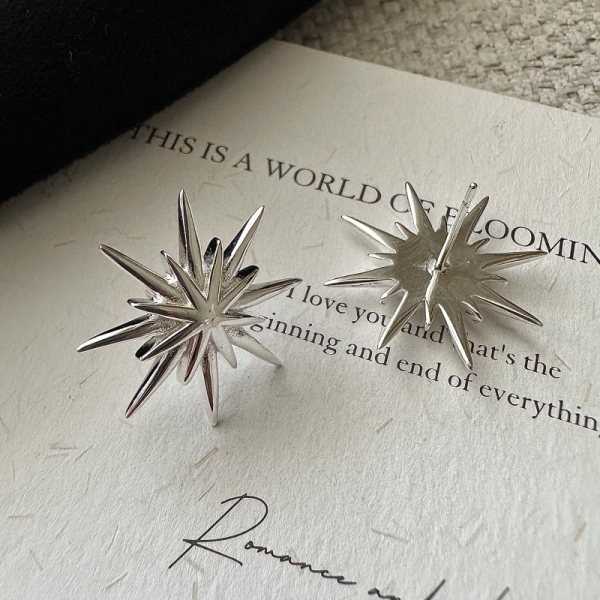 Wholesale 925 Sterling Silver Star-shaped Stud Earrings & Ring - Image 3