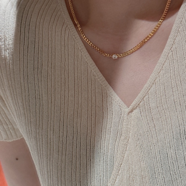 Wholesale 925 Sterling Silver Zircon Tank Necklace - Image 5