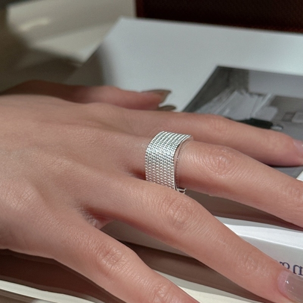 Wholesale 925 Sterling Silver Square Bold Open Ring - Image 4