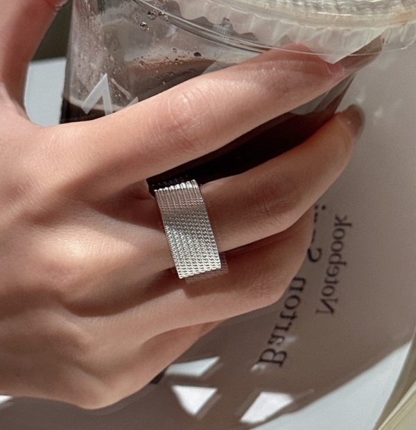 Wholesale 925 Sterling Silver Square Bold Open Ring - Image 6
