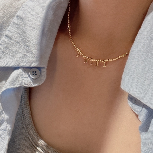 Wholesale 925 Sterling Silver LUCKY Necklace & Bracelet In Gold & Silver - Image 9