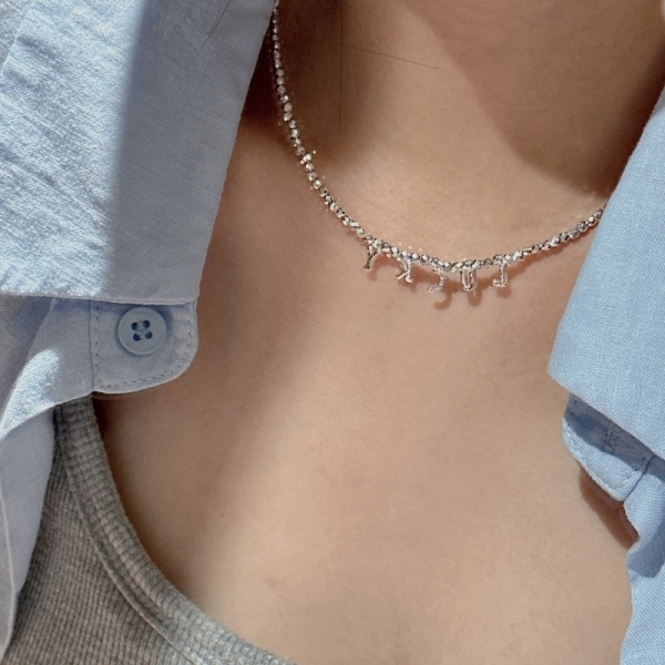 Wholesale 925 Sterling Silver LUCKY Necklace & Bracelet In Gold & Silver - Image 10