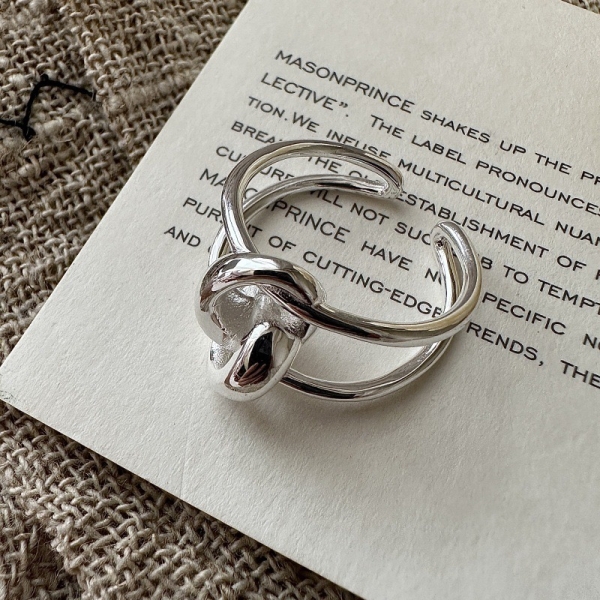 Wholesale 925 Sterling Silver Wide Knot Ring - Image 3