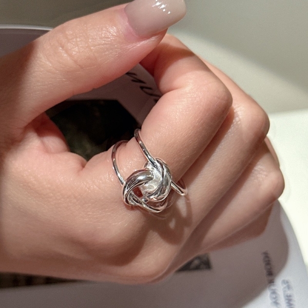 Wholesale 925 Sterling Silver Wide Knot Ring - Image 6