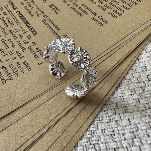 Wholesale 925 Sterling Silver Flower Earrings & Ring & Bangle - Image 2