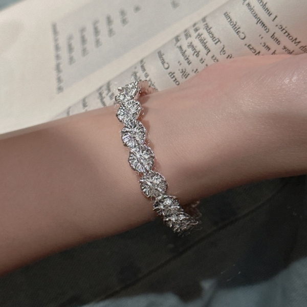 Wholesale 925 Sterling Silver Flower Earrings & Ring & Bangle - Image 8