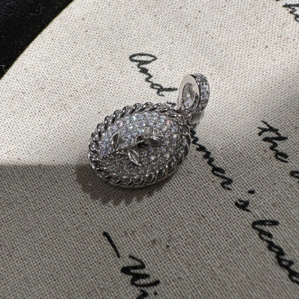 Wholesale 925 Sterling Silver Rose Zircon Pendant - Image 3