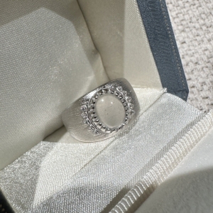 Wholesale 925 Sterling Silver Oval Natural Stone Ring