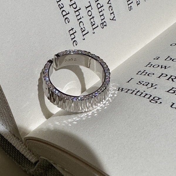 Wholesale 925 Sterling Silver CNC Zircon Ring - Image 2