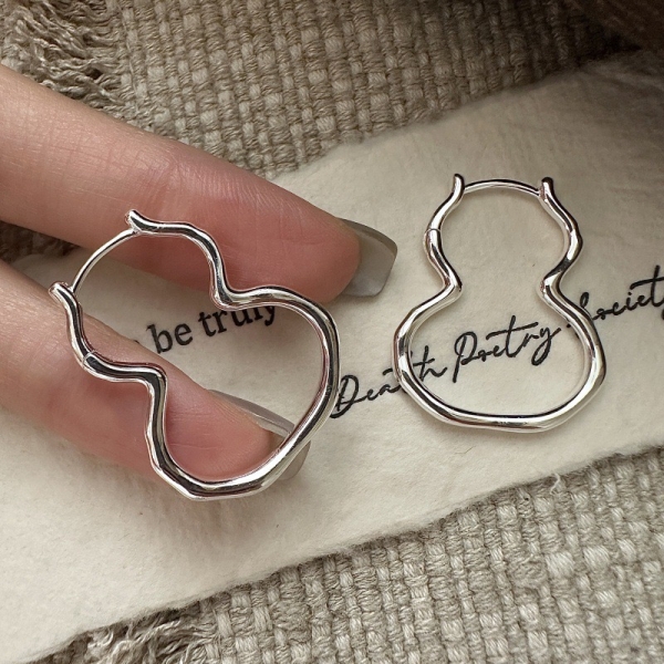 Wholesale 925 Sterling Silver Big Gourd Earrings - Image 2