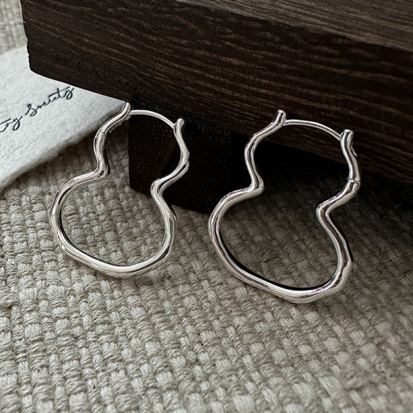 Wholesale 925 Sterling Silver Big Gourd Earrings - Image 3