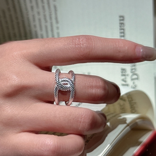 Wholesale 925 Sterling Silver Twisted Cross Ring - Image 4