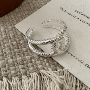 Wholesale 925 Sterling Silver Twisted Cross Ring