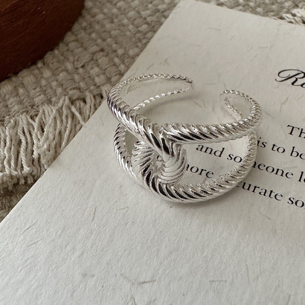 Wholesale 925 Sterling Silver Twisted Cross Ring - Image 2