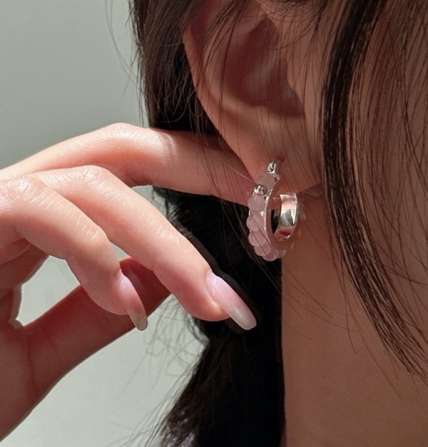 Wholesale 925 Sterling Silver Colorful Bead Hoop Earrings - Image 5
